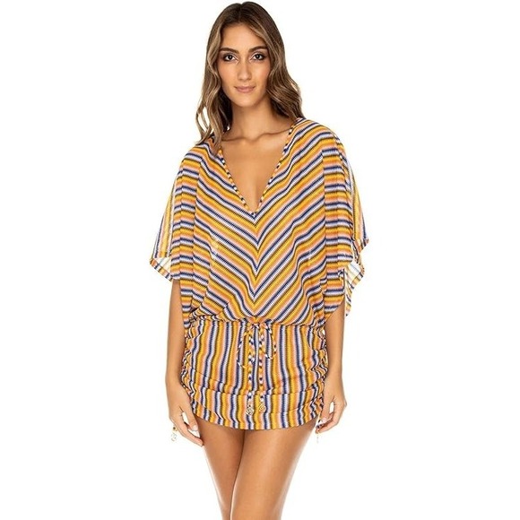 Luli Fama Other - NWT  LULI FAMA Miami Chevron print‎ Cabana V-neck Swimsuit Cover-up Size M
